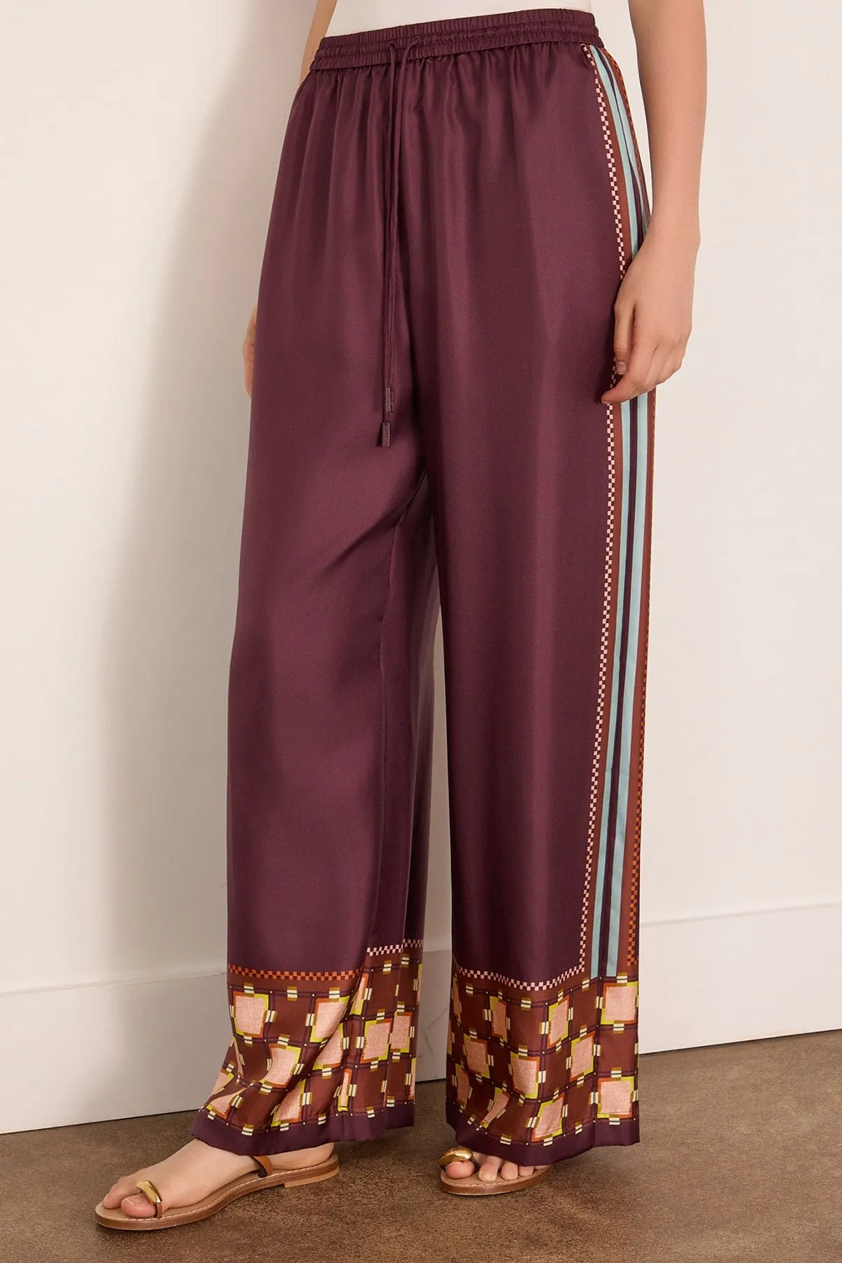 Wilson Silk Pant in Multi sold by Hampden Clothing product image thumbnail 3