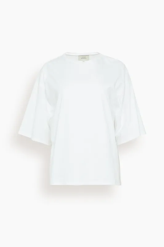 Osis Boxy T-Shirt in White made by Loulou De Saison