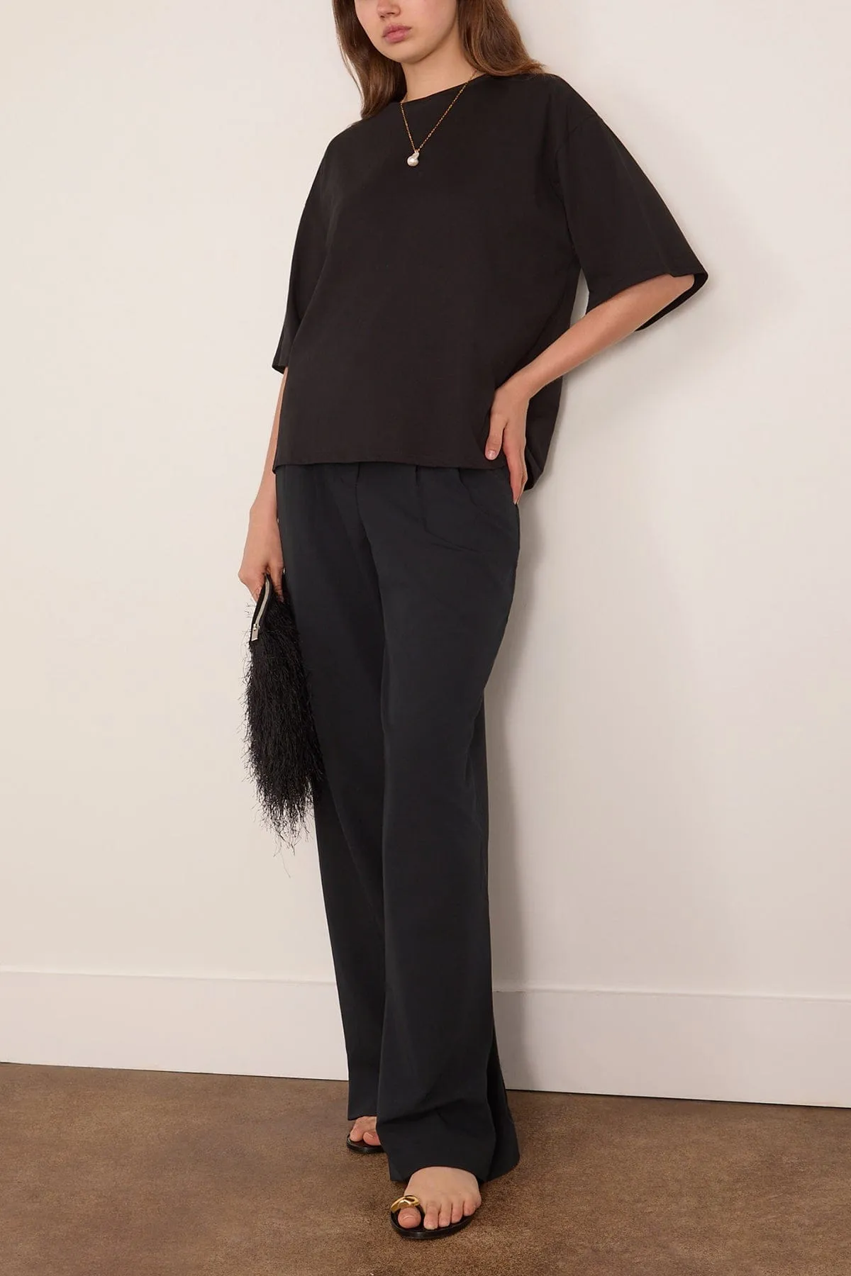 Osis Boxy T-Shirt in Black sold by Hampden Clothing product image thumbnail 2