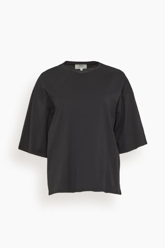 Osis Boxy T-Shirt in Black made by Loulou De Saison