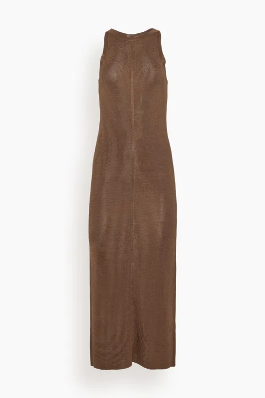 Pablo Maxi Dress in Brown made by Loulou De Saison