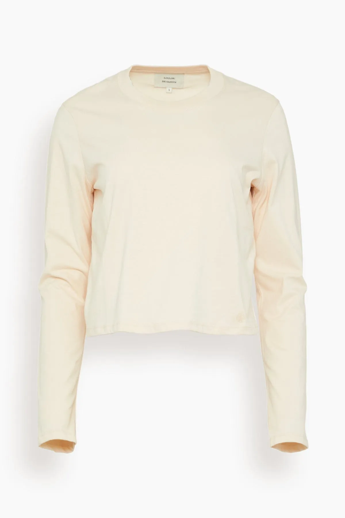 Masal Roundneck Long Sleeve Top in Cream Rose sold by Hampden Clothing