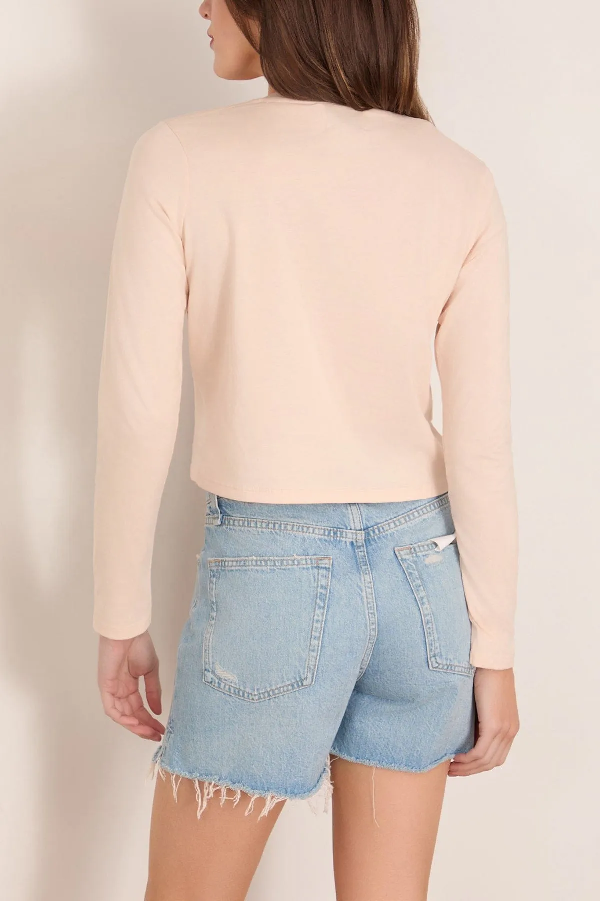 Masal Roundneck Long Sleeve Top in Cream Rose sold by Hampden Clothing product image thumbnail 4