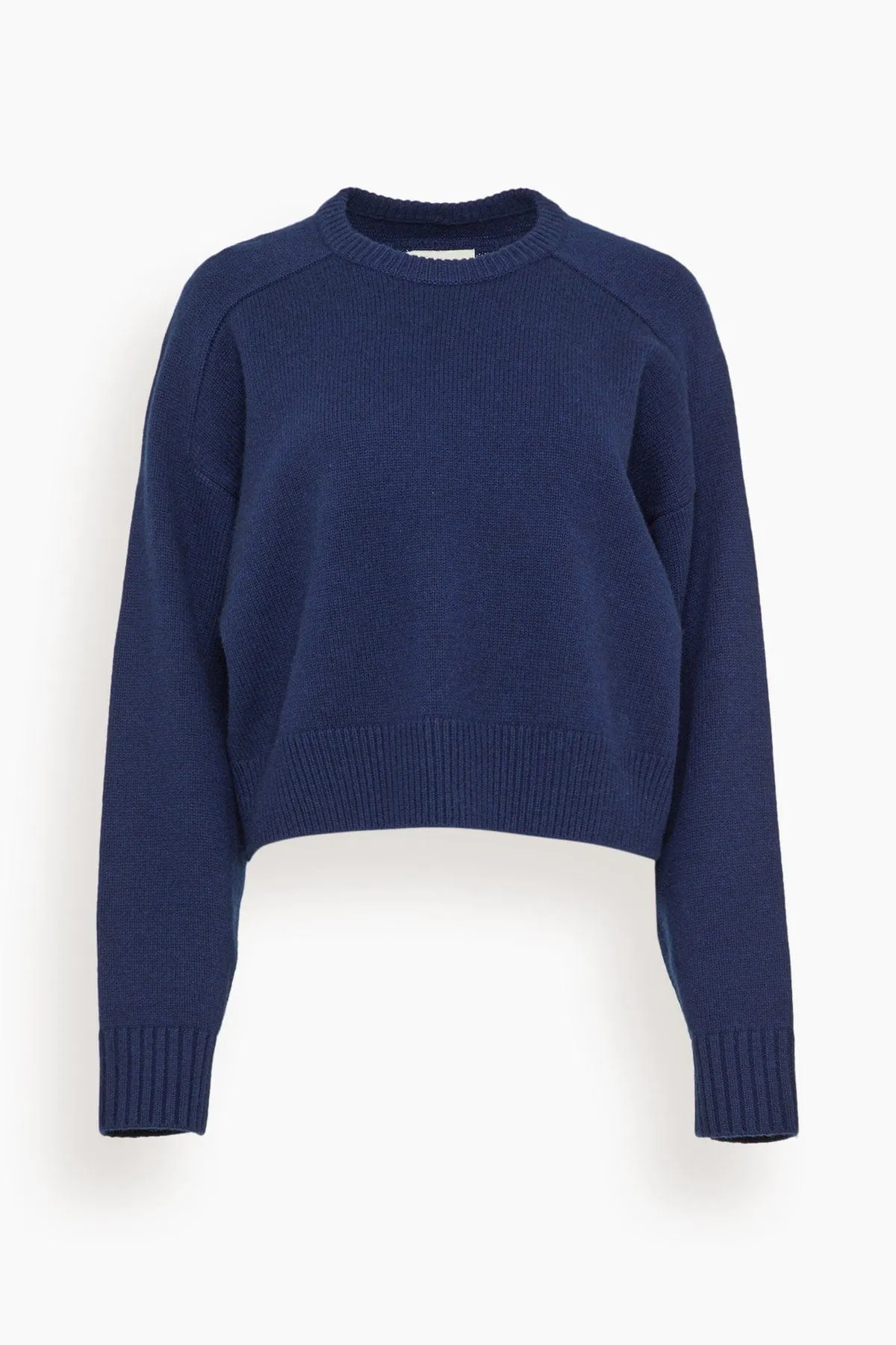 Bruzzi Cropped Sweater in Navy sold by Hampden Clothing