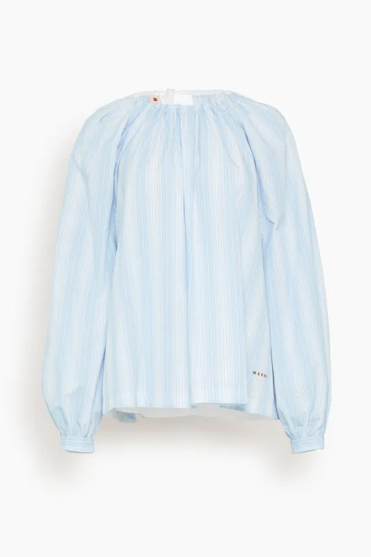 Long Sleeve Top in Light Blue made by Marni