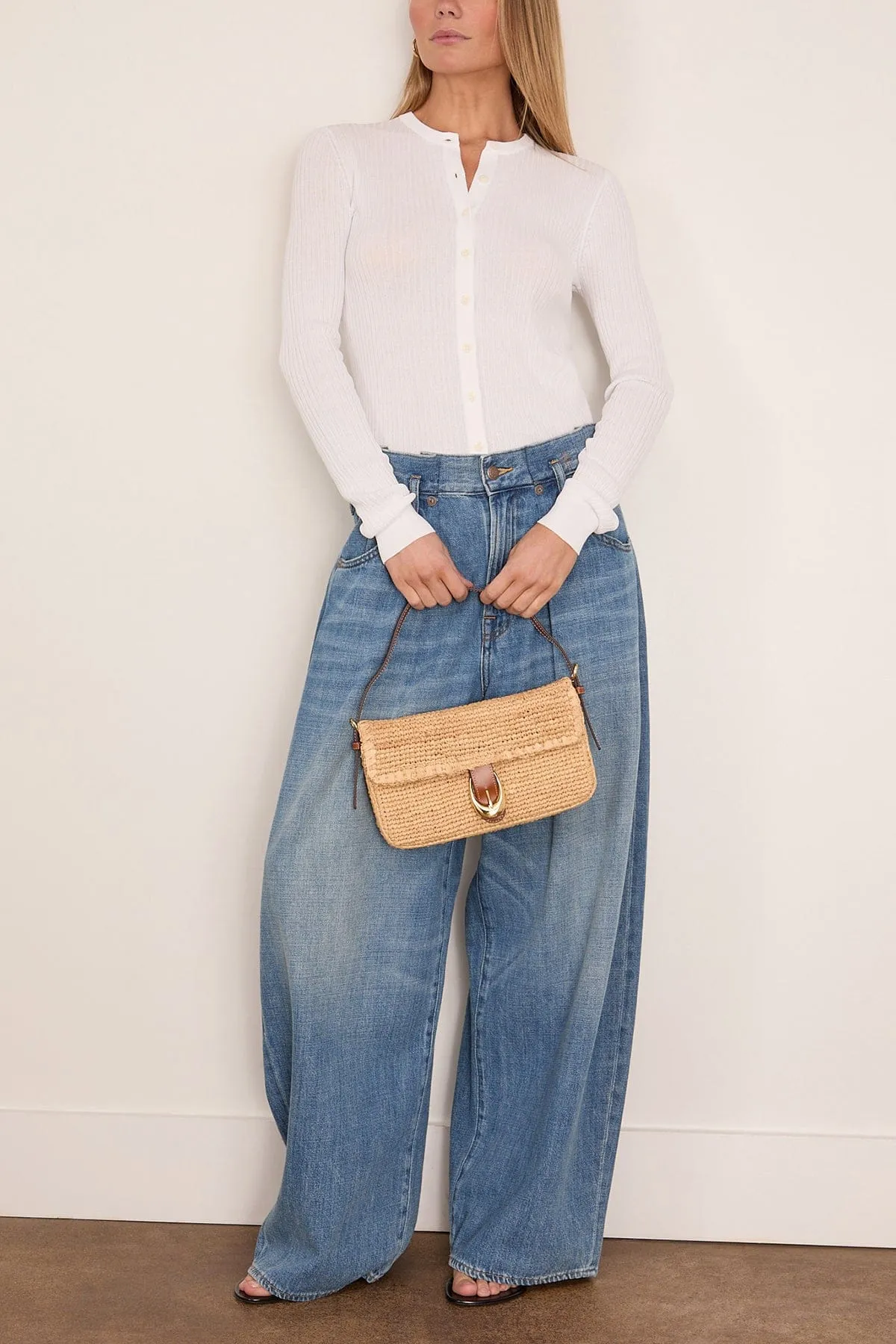 Ribbed Sweater Slim Cardigan in White sold by Hampden Clothing product image thumbnail 2