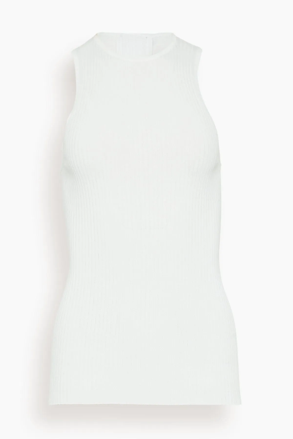 Ribbed Sweater Cut Out Tank in White sold by Hampden Clothing
