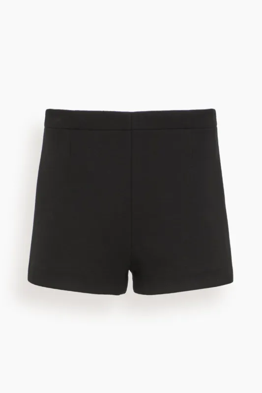 Bonded Viscose Shorts in Black made by Tibi