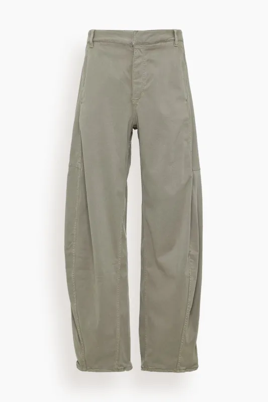 Reactive Garment Dyed Stretch Twill Sid Pant in Pewter made by Tibi