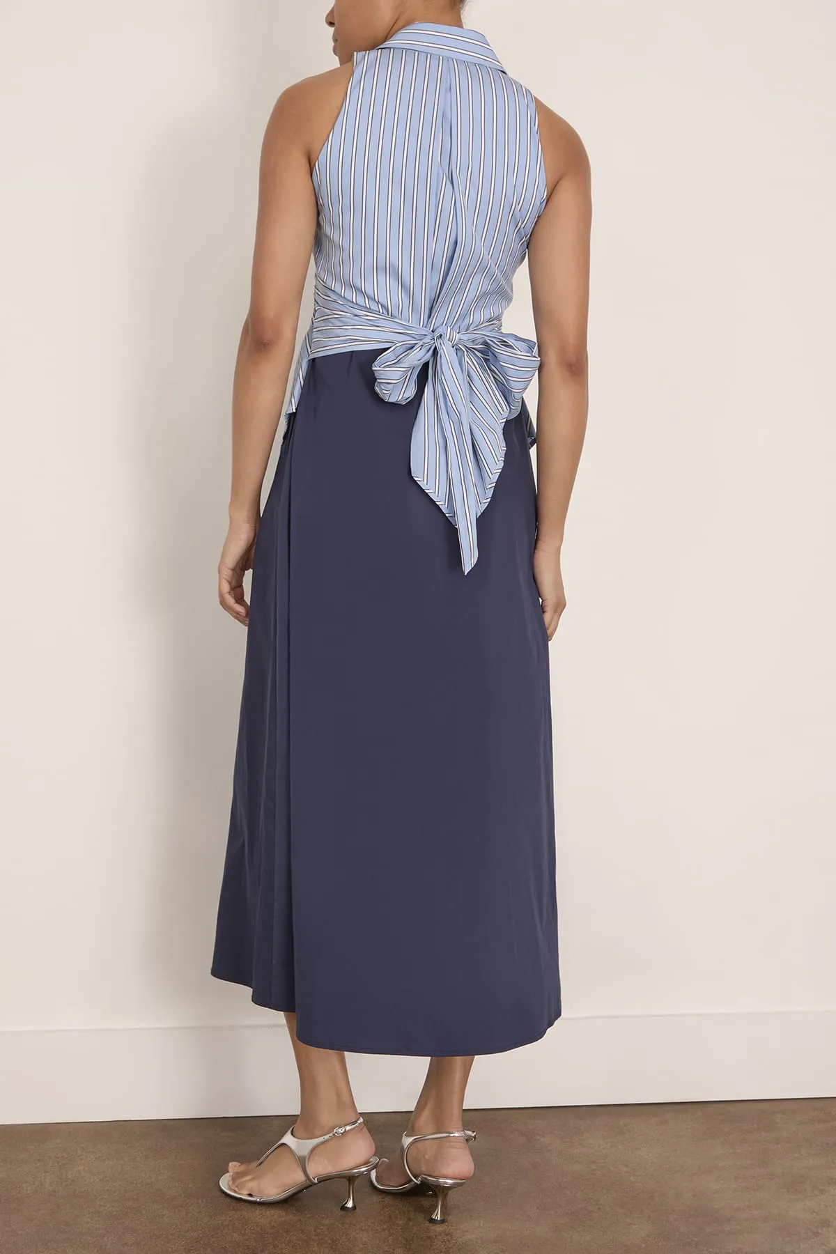 Hannah Dress in Cloudy Blue/Optic White sold by Hampden Clothing product image thumbnail 4