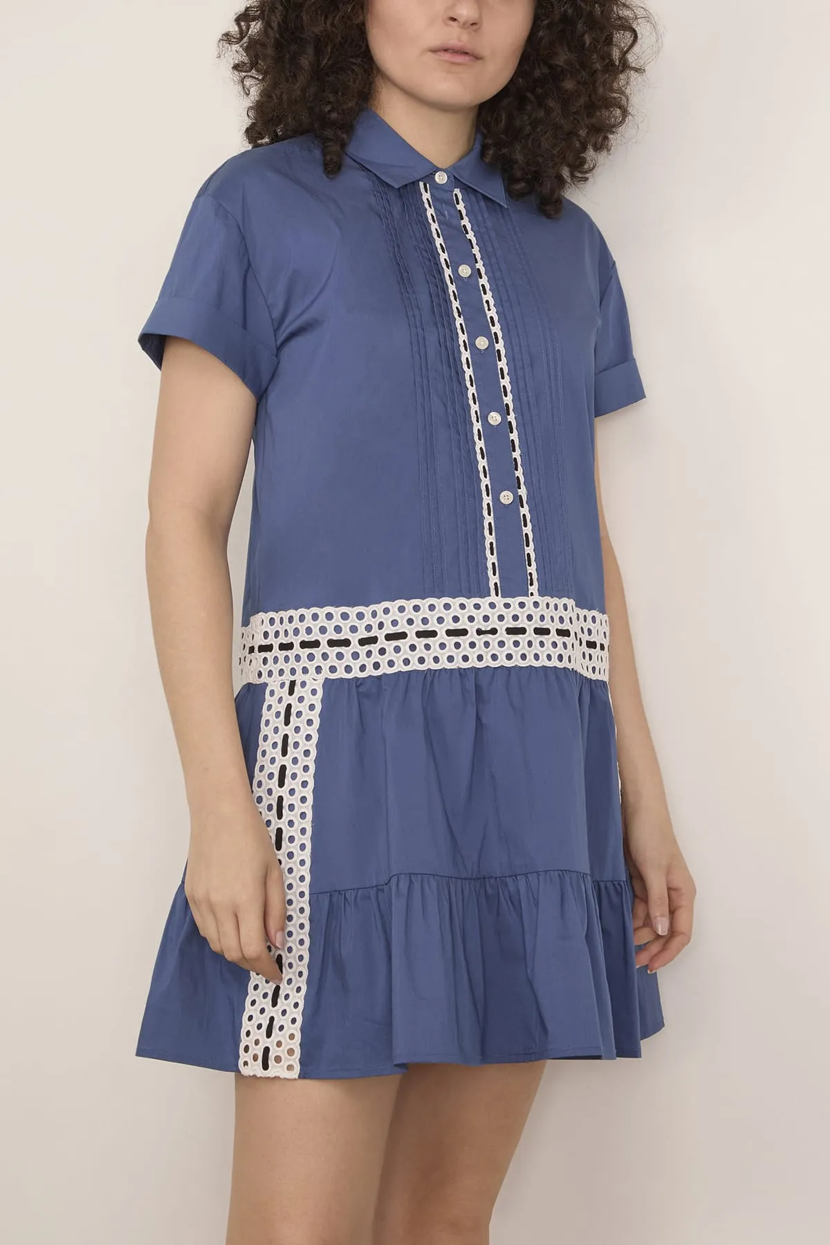 Jasmine Dress in French Blue sold by Hampden Clothing product image thumbnail 3