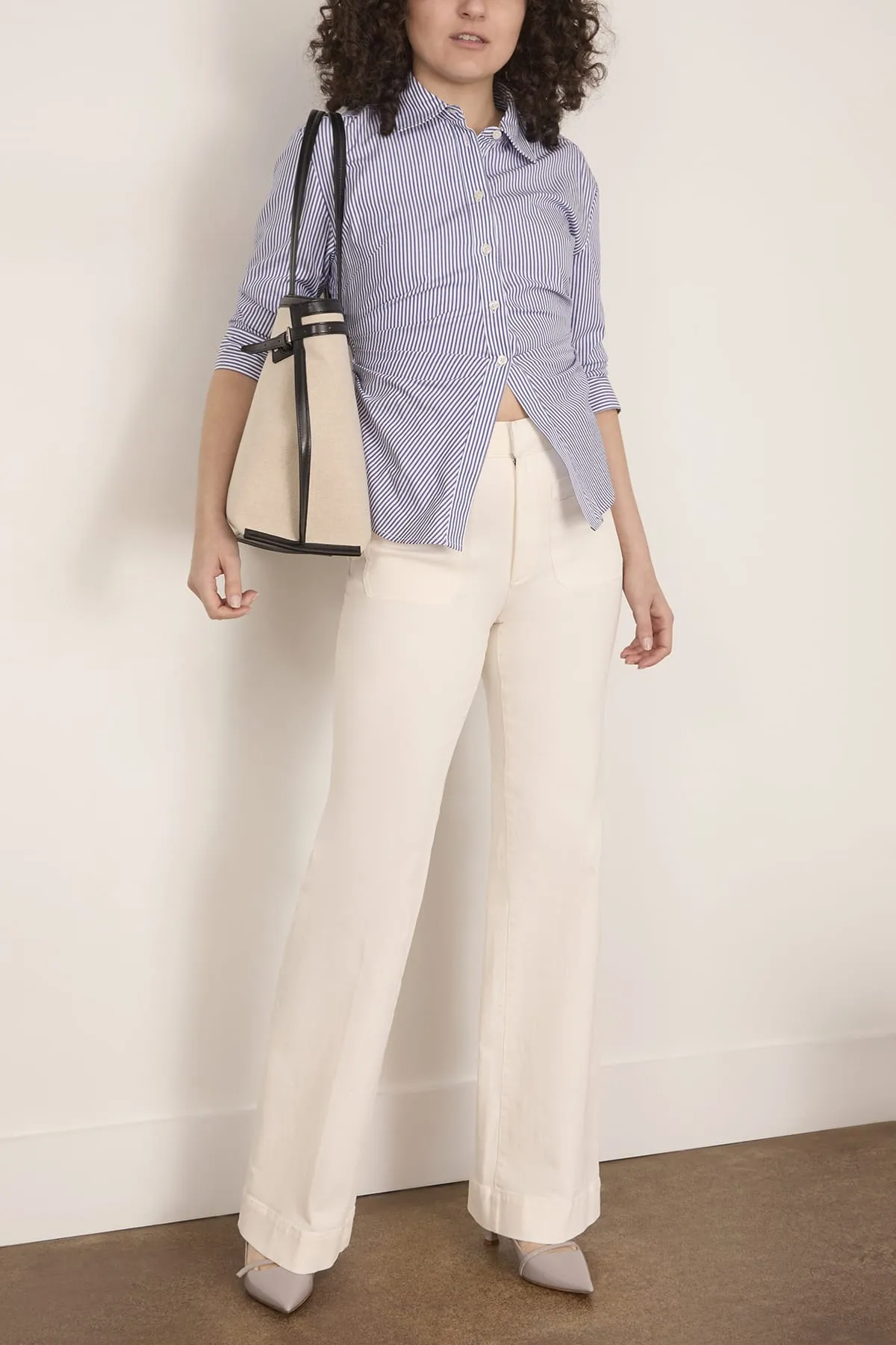 Winslet Top in Blue/Optic White sold by Hampden Clothing product image thumbnail 2