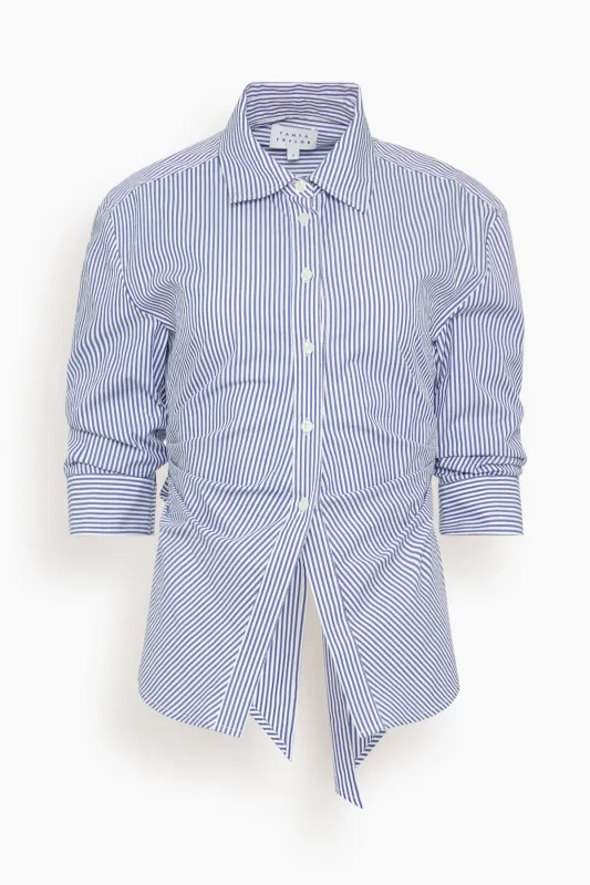 Winslet Top in Blue/Optic White made by Tanya Taylor