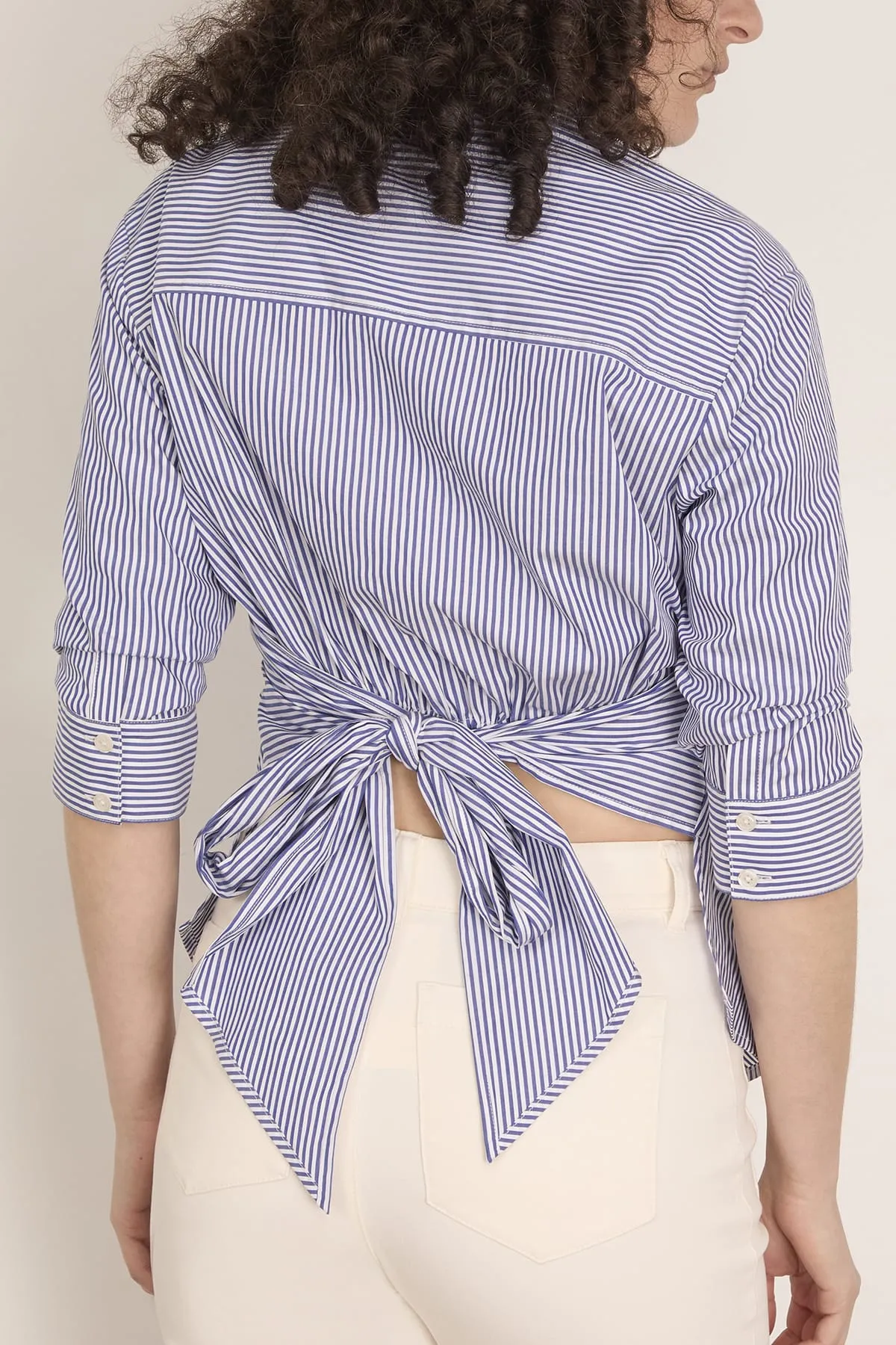 Winslet Top in Blue/Optic White sold by Hampden Clothing product image thumbnail 4