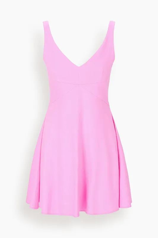 Madison Linen Mini Dress in Orchid made by STAUD