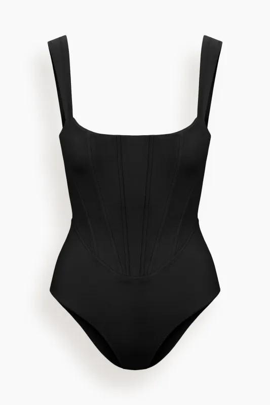 Adelaide One Piece in Black made by STAUD