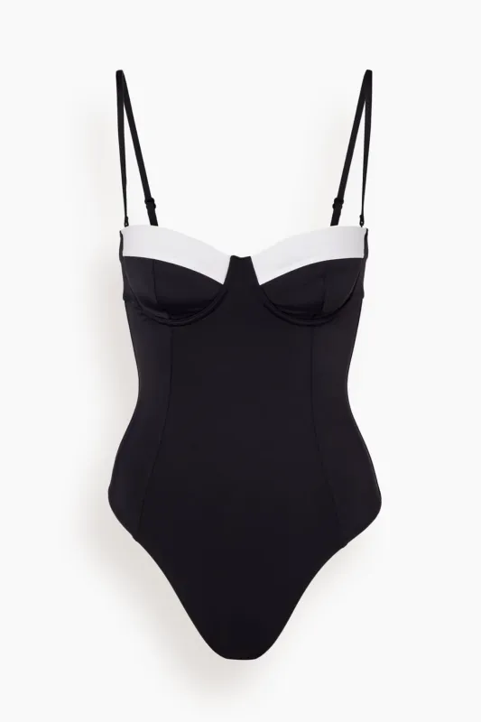 Maeve One Piece in Black/White made by STAUD