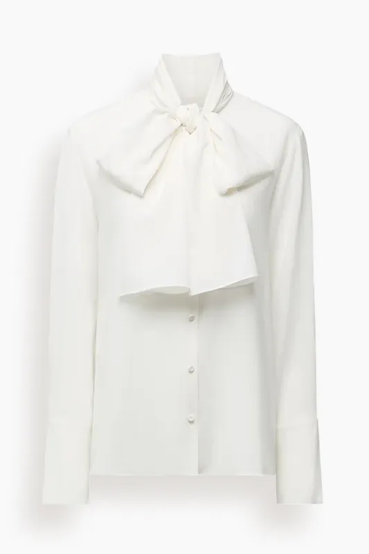 Signature Bow Blouse in Off White made by Another Tomorrow