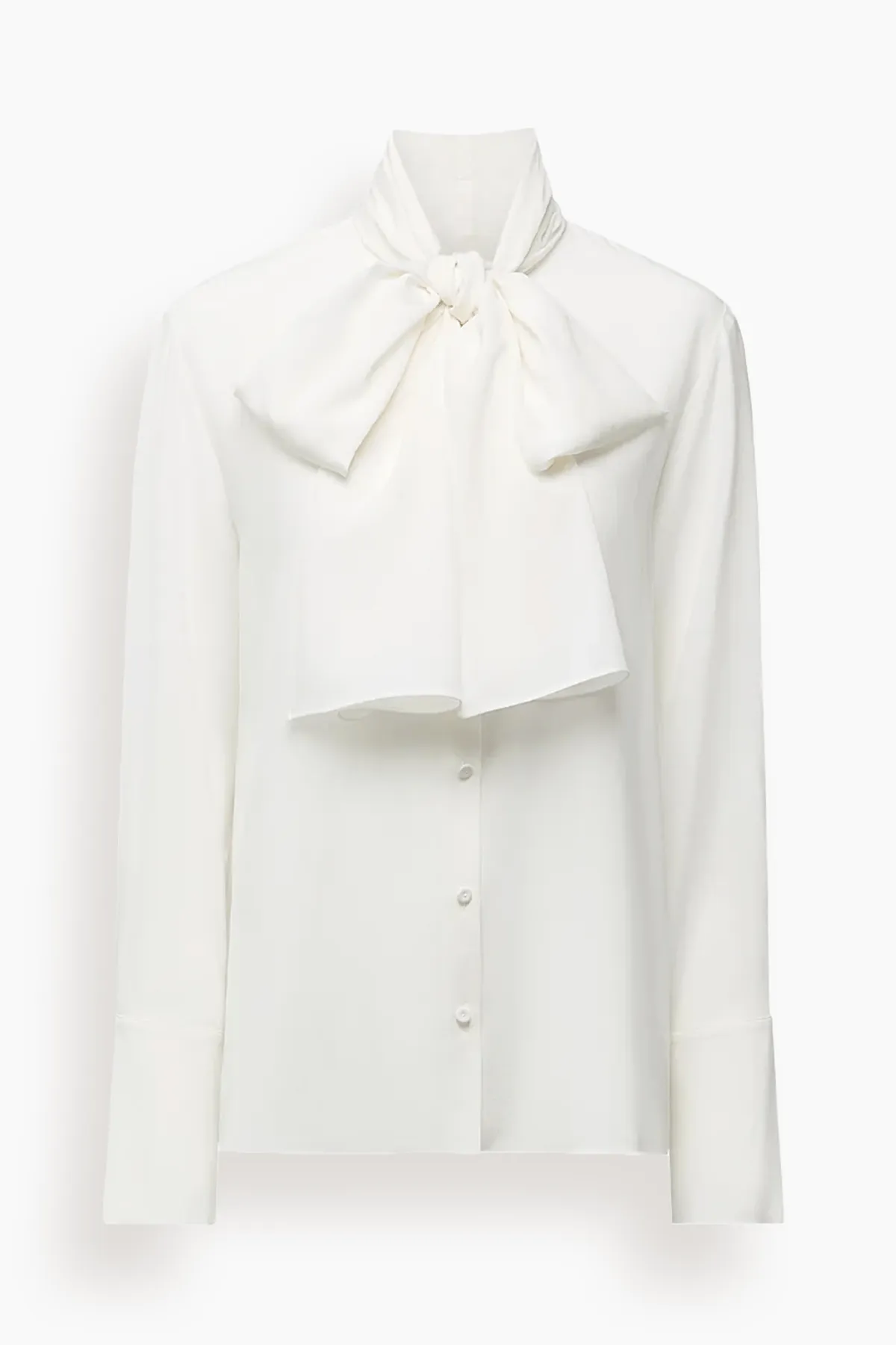 Signature Bow Blouse in Off White sold by Hampden Clothing