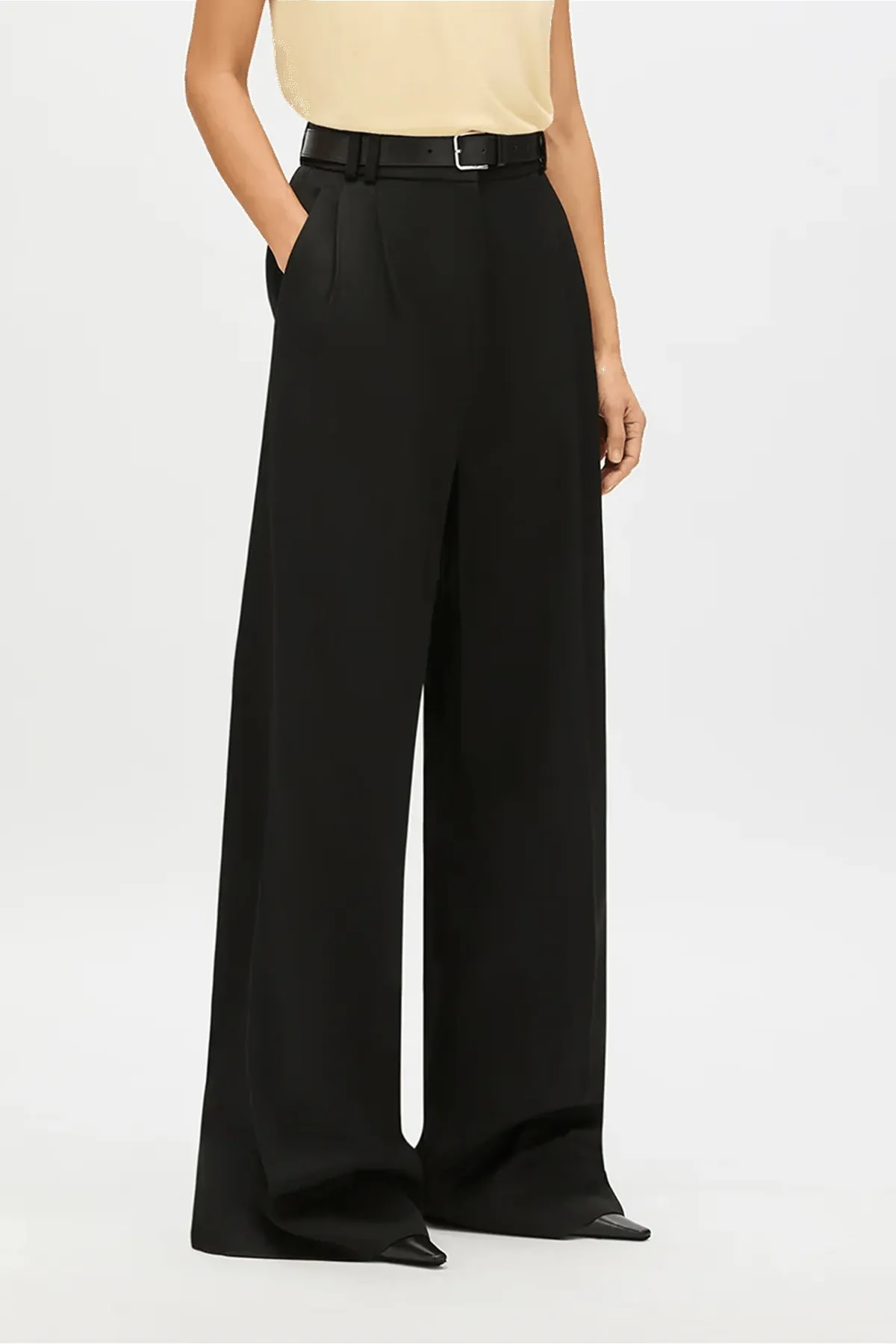 Pleated Trouser in Black sold by Hampden Clothing product image thumbnail 3