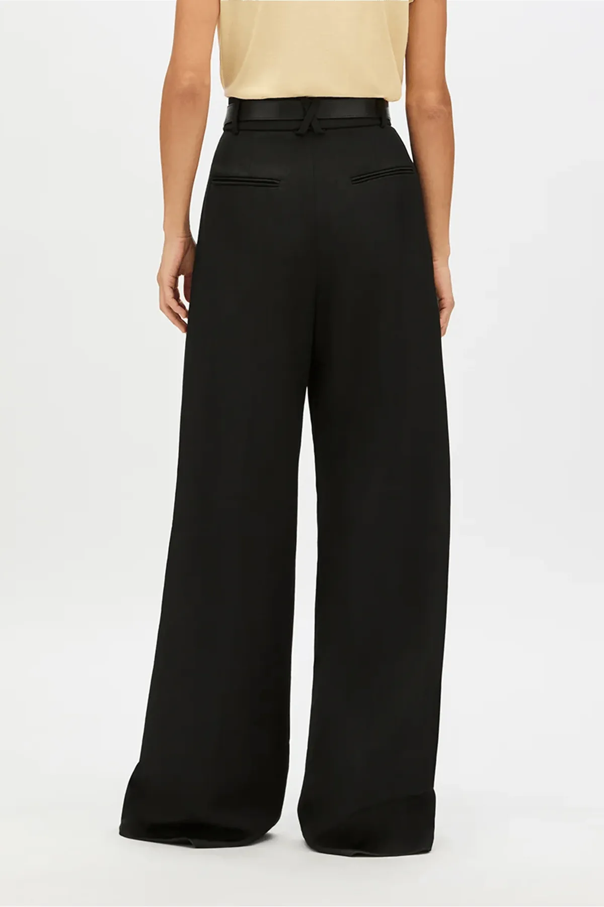 Pleated Trouser in Black sold by Hampden Clothing product image thumbnail 4