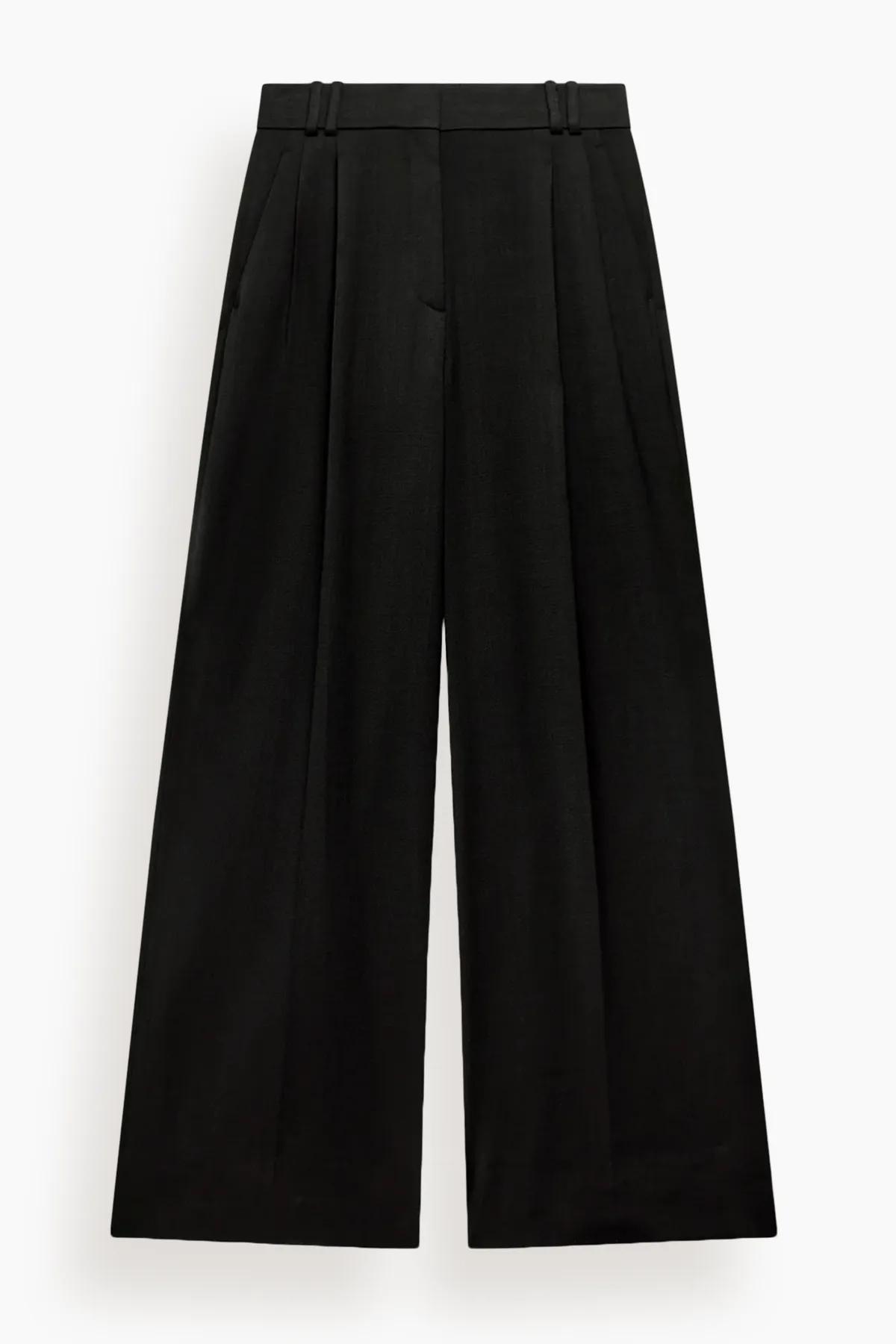 Pleated Trouser in Black sold by Hampden Clothing