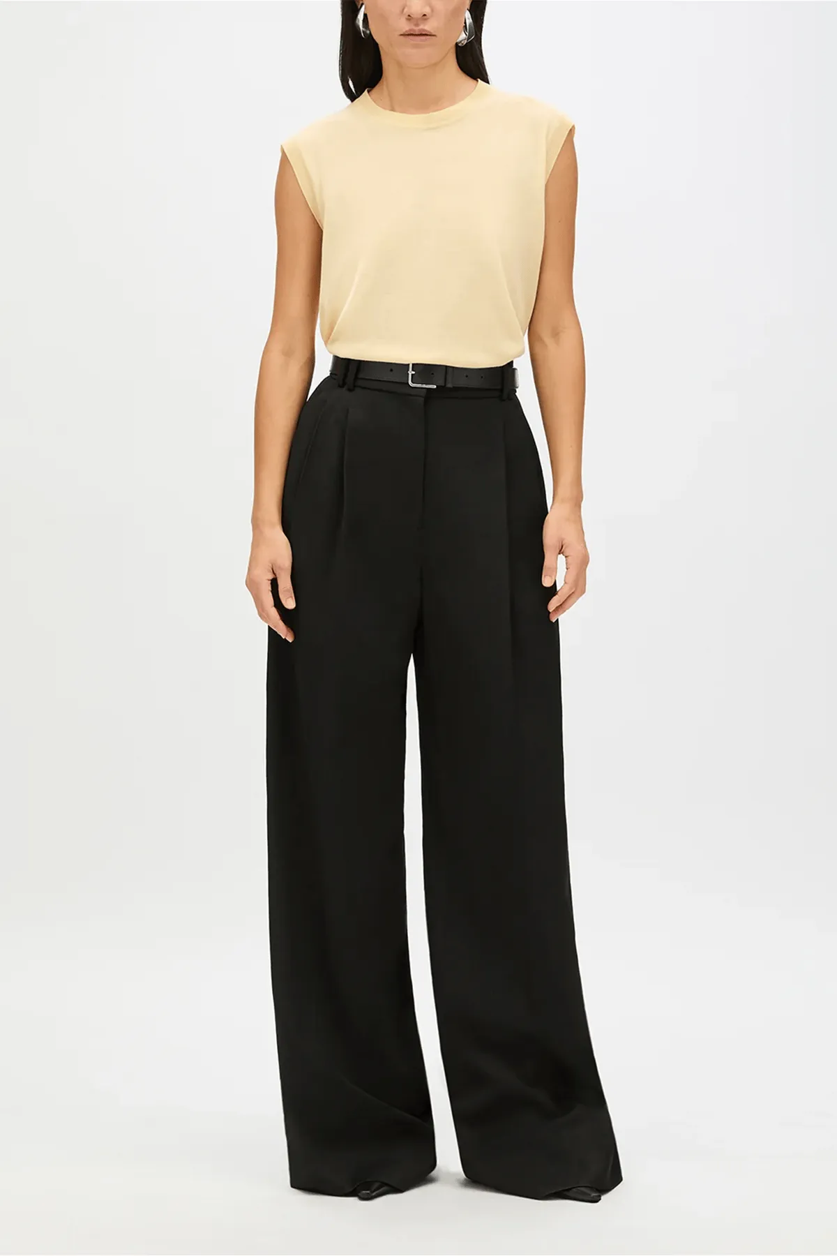 Pleated Trouser in Black sold by Hampden Clothing product image thumbnail 2