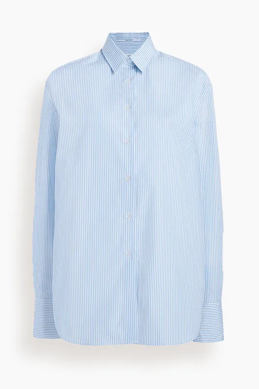 Oversized Mens Shirt in Blue Stripe made by Another Tomorrow