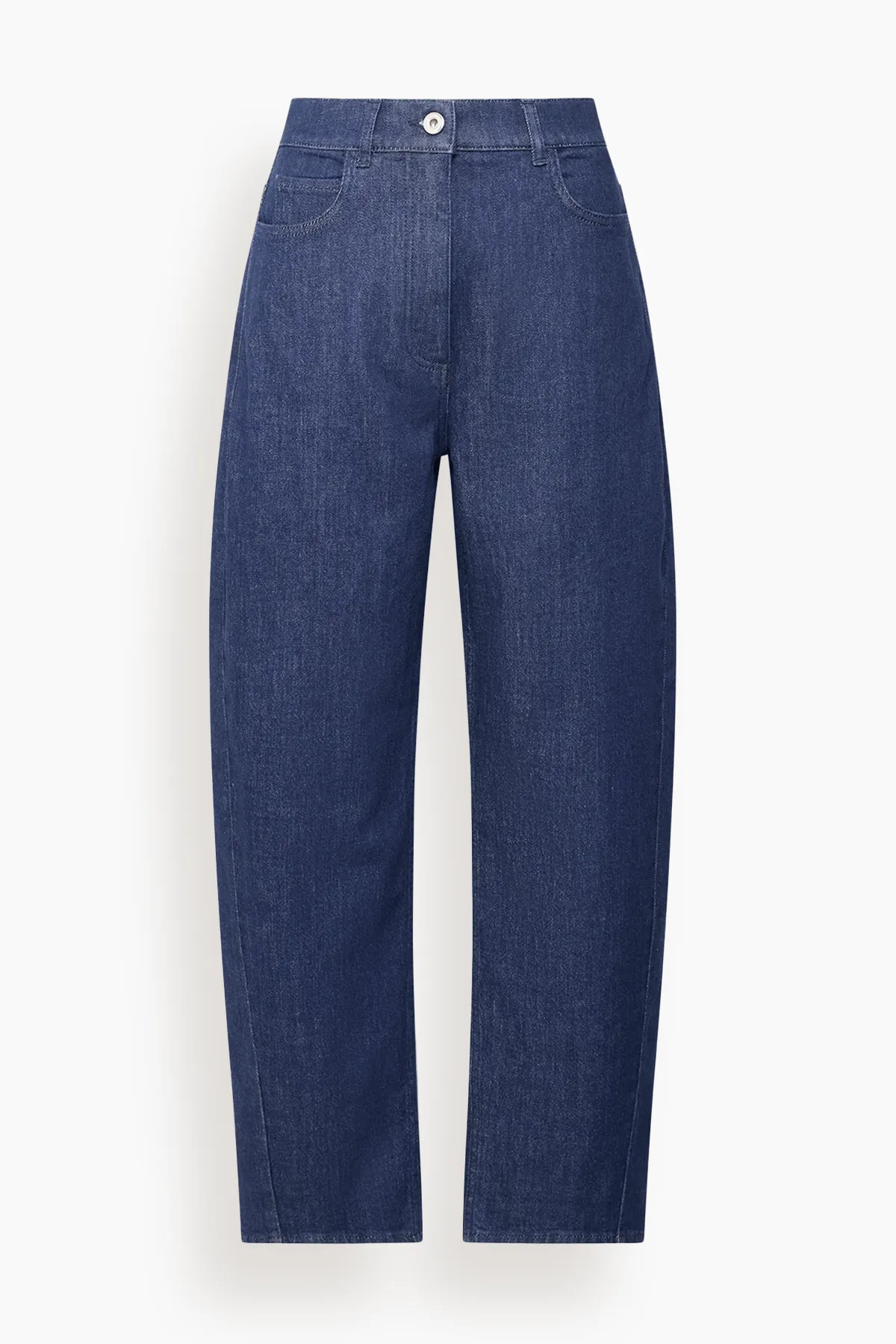 Denim Curved Pant in Rinsed sold by Hampden Clothing