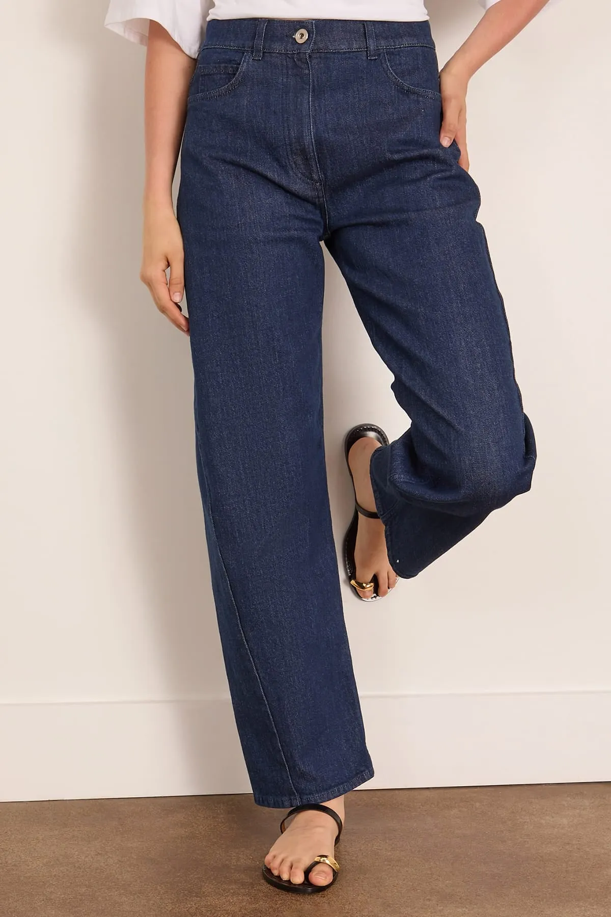 Denim Curved Pant in Rinsed sold by Hampden Clothing product image thumbnail 3