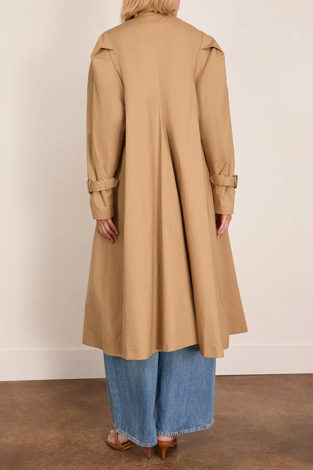 Chet Light Cotton Trench in Barley sold by Hampden Clothing product image thumbnail 4