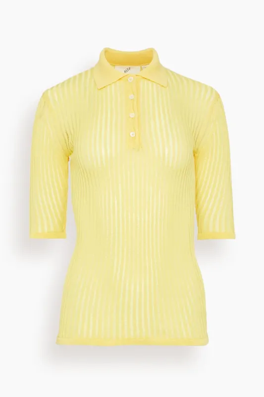 Cotton Net Rib Top in Daffodil made by Bite Studios