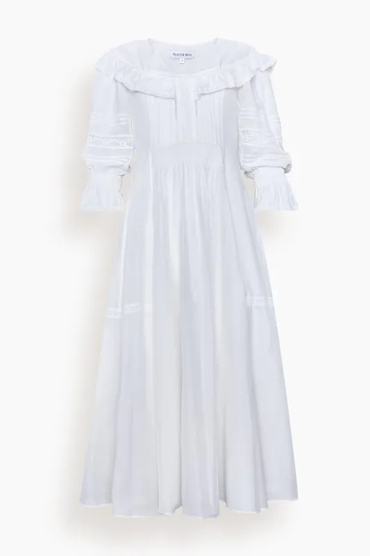 Selena Dress in White made by Hunter Bell NYC