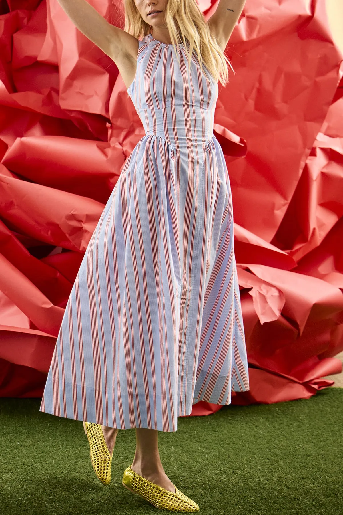 Nantucket Dress in Seaside Stripe sold by Hampden Clothing product image thumbnail 3