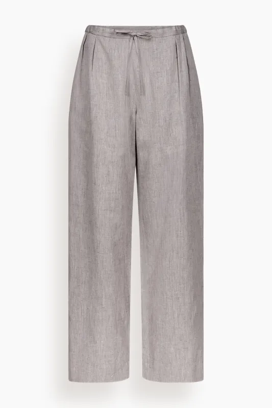 Clark Loose Fit Pant in Grey Melange made by Loulou De Saison