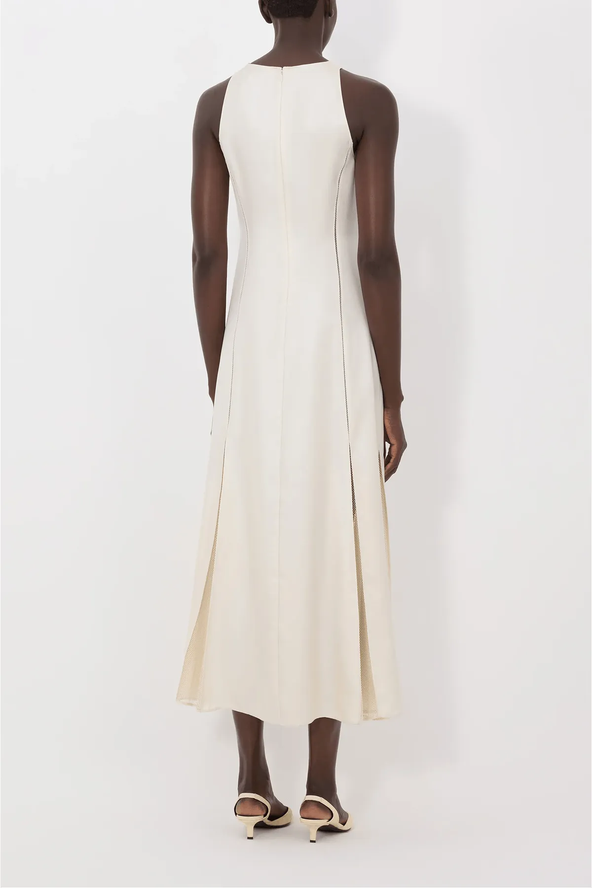 Iraka Detailed Maxi Dress in Ivory sold by Hampden Clothing product image thumbnail 4
