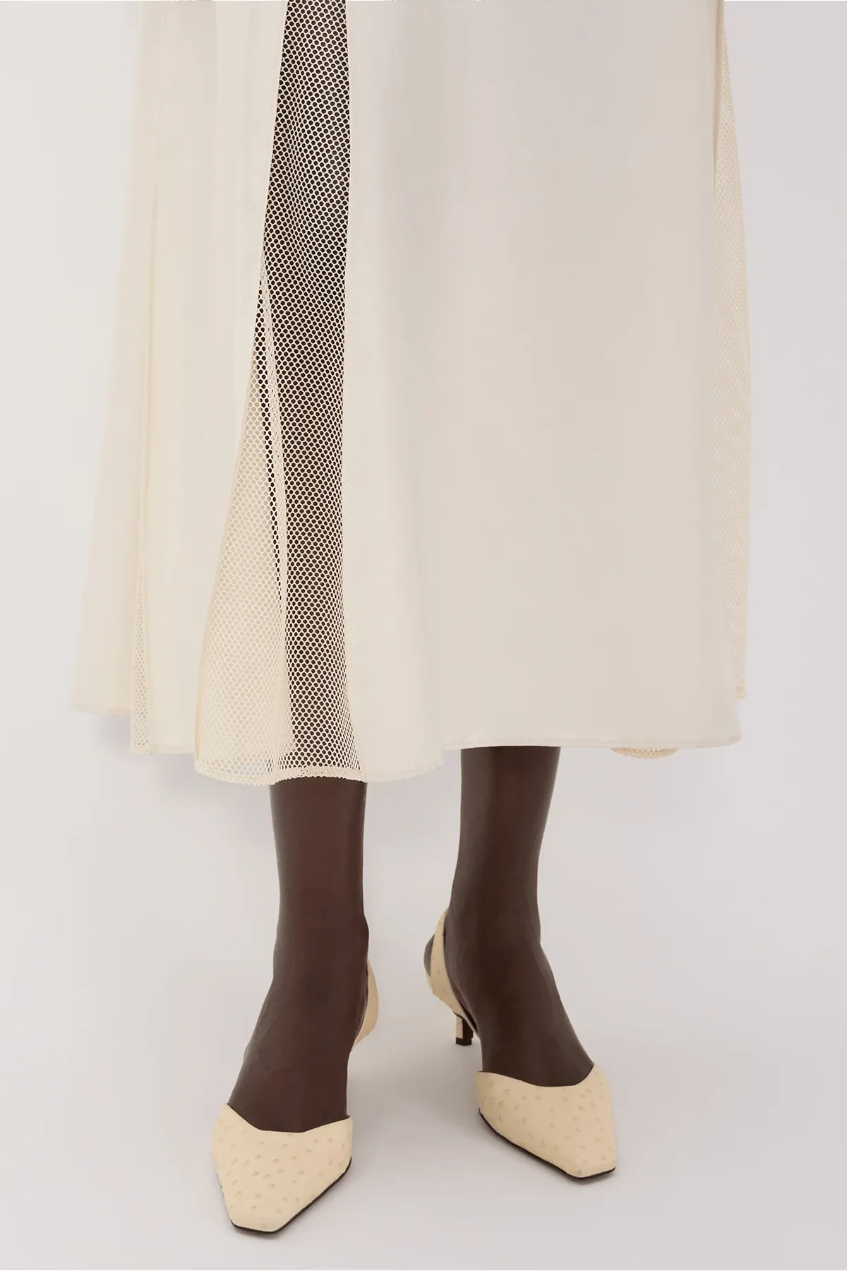 Iraka Detailed Maxi Dress in Ivory sold by Hampden Clothing product image thumbnail 5