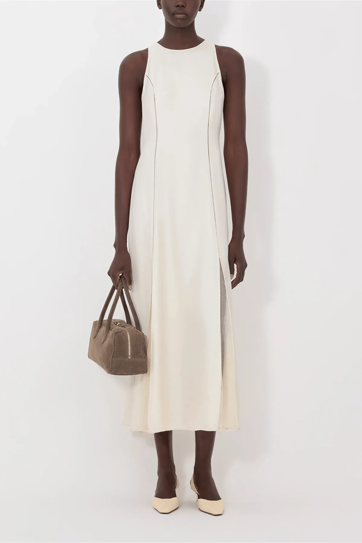 Iraka Detailed Maxi Dress in Ivory sold by Hampden Clothing product image thumbnail 2
