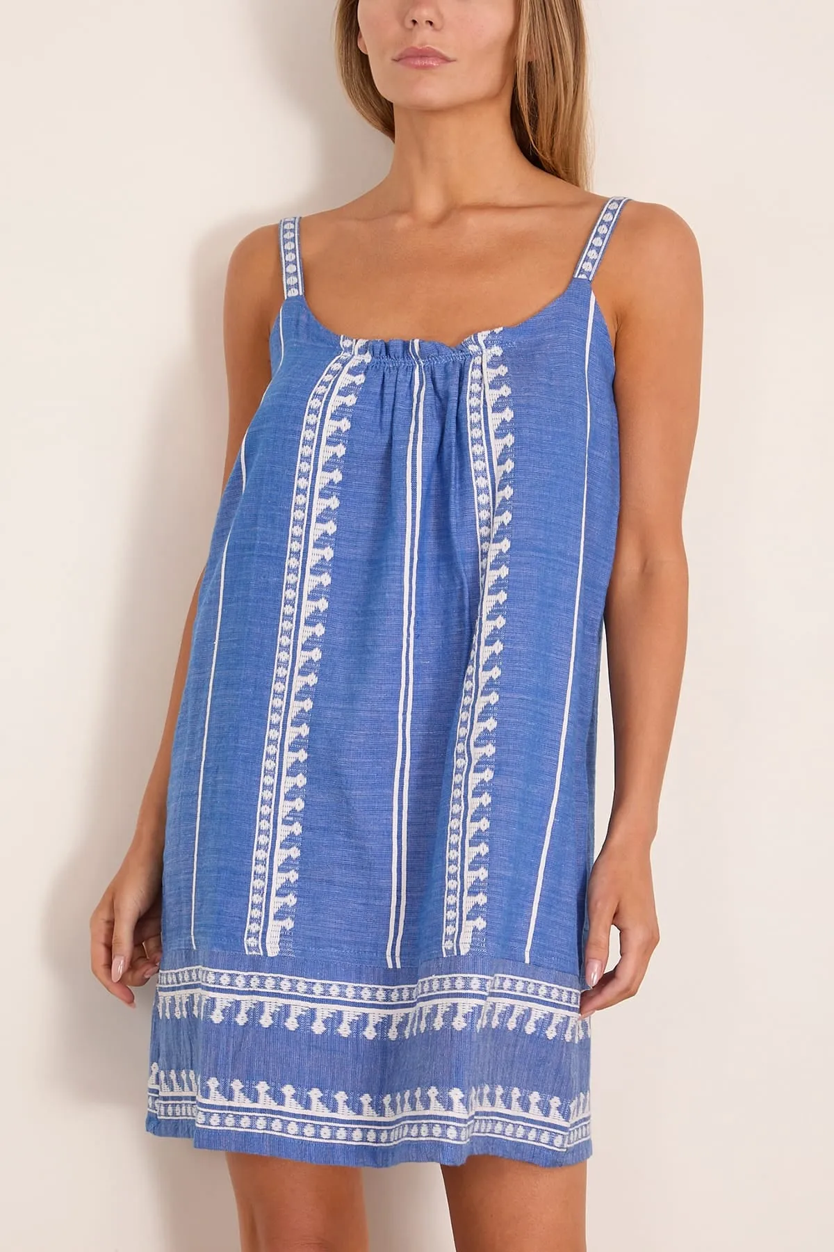 Zina Swing Dress in Tebibi Blue sold by Hampden Clothing product image thumbnail 3