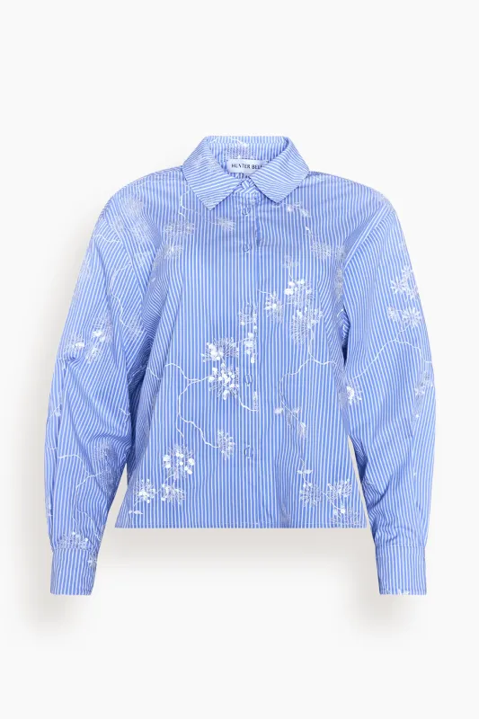 Hudson Shirt in Sullivan Stripe made by Hunter Bell NYC