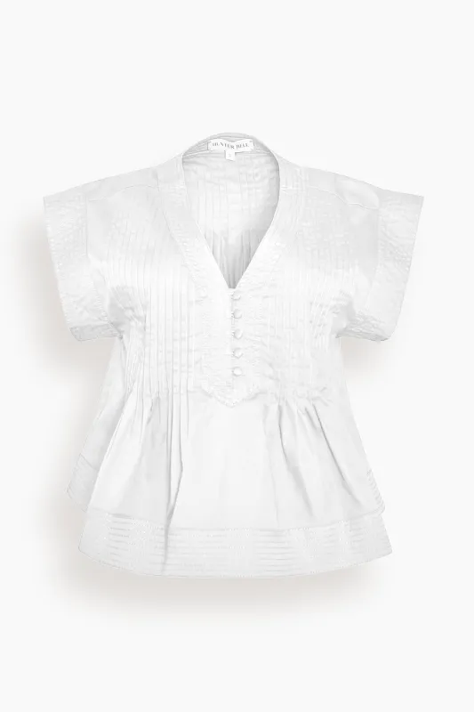 Lola Top in White made by Hunter Bell NYC