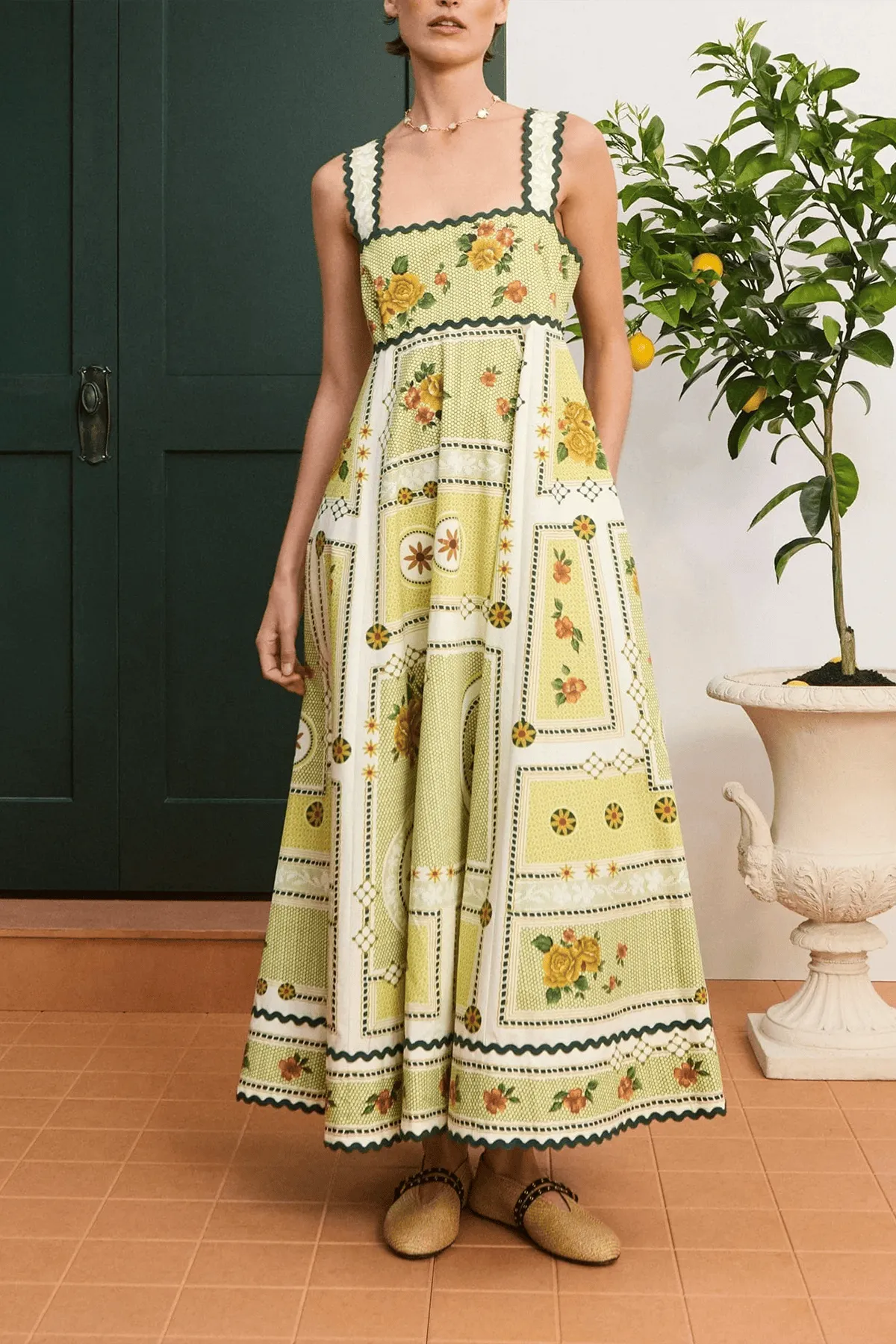Dixie Summer Dress in Citrus sold by Hampden Clothing product image thumbnail 2