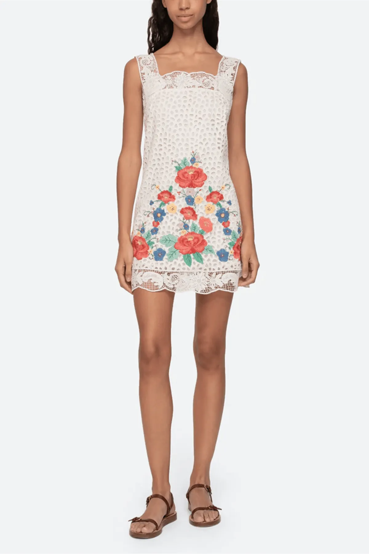 Astrid Embroidery Tank Dress in Multi sold by Hampden Clothing product image thumbnail 2