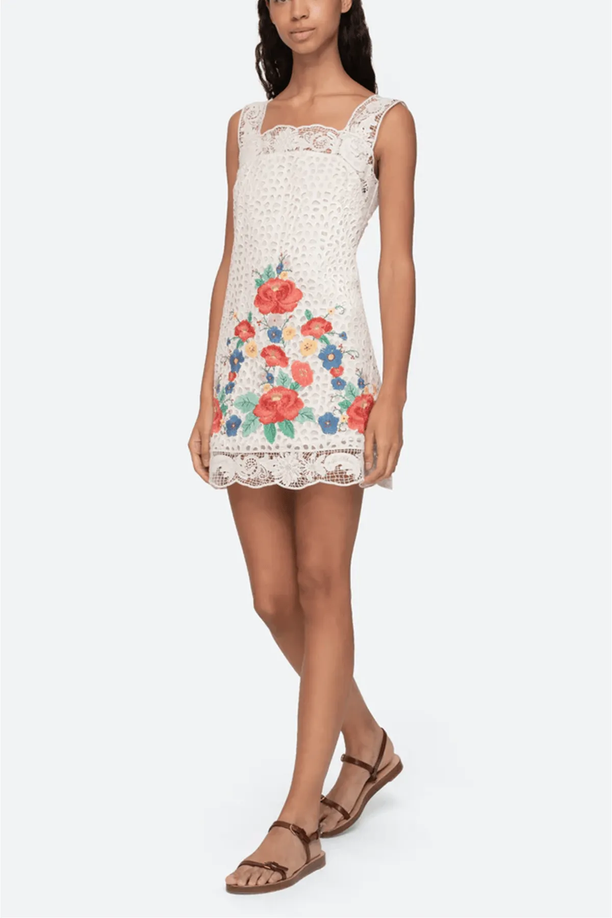 Astrid Embroidery Tank Dress in Multi sold by Hampden Clothing product image thumbnail 3