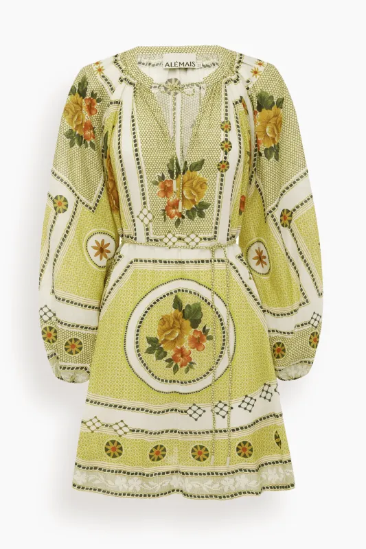 Dixie Mini Dress in Citrus made by Alemais