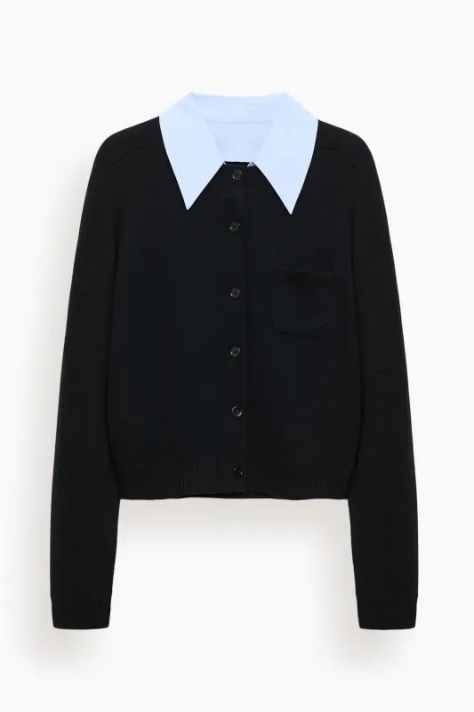 Elegant Statements Cardigan in Pure Black made by Dorothee Schumacher