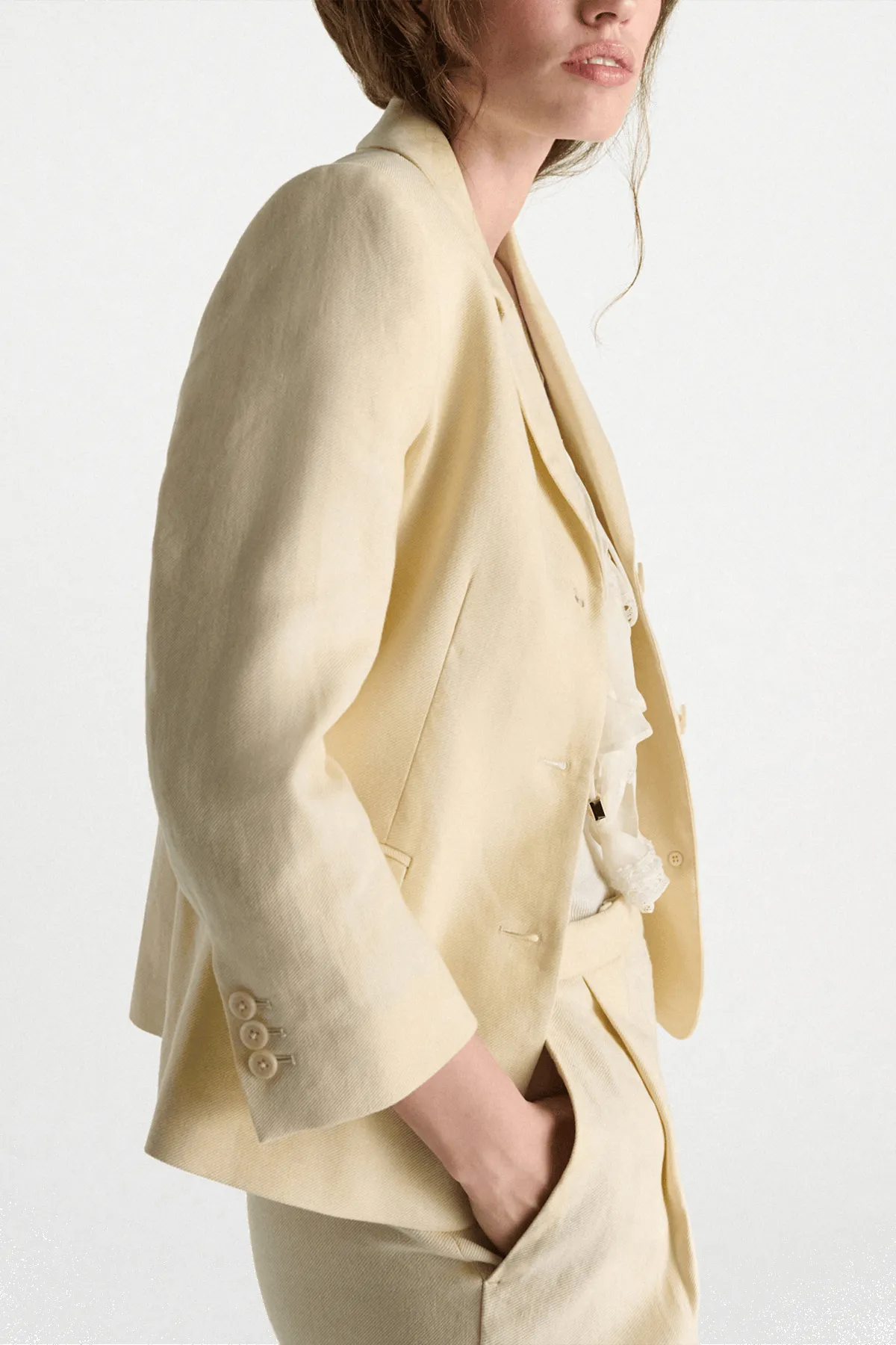 Casual Sophistication Jacket in Champagne sold by Hampden Clothing product image thumbnail 4