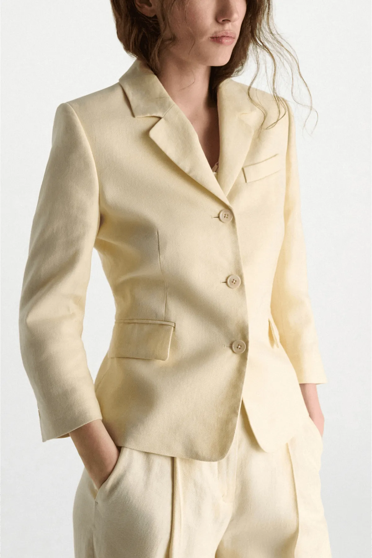 Casual Sophistication Jacket in Champagne sold by Hampden Clothing product image thumbnail 3