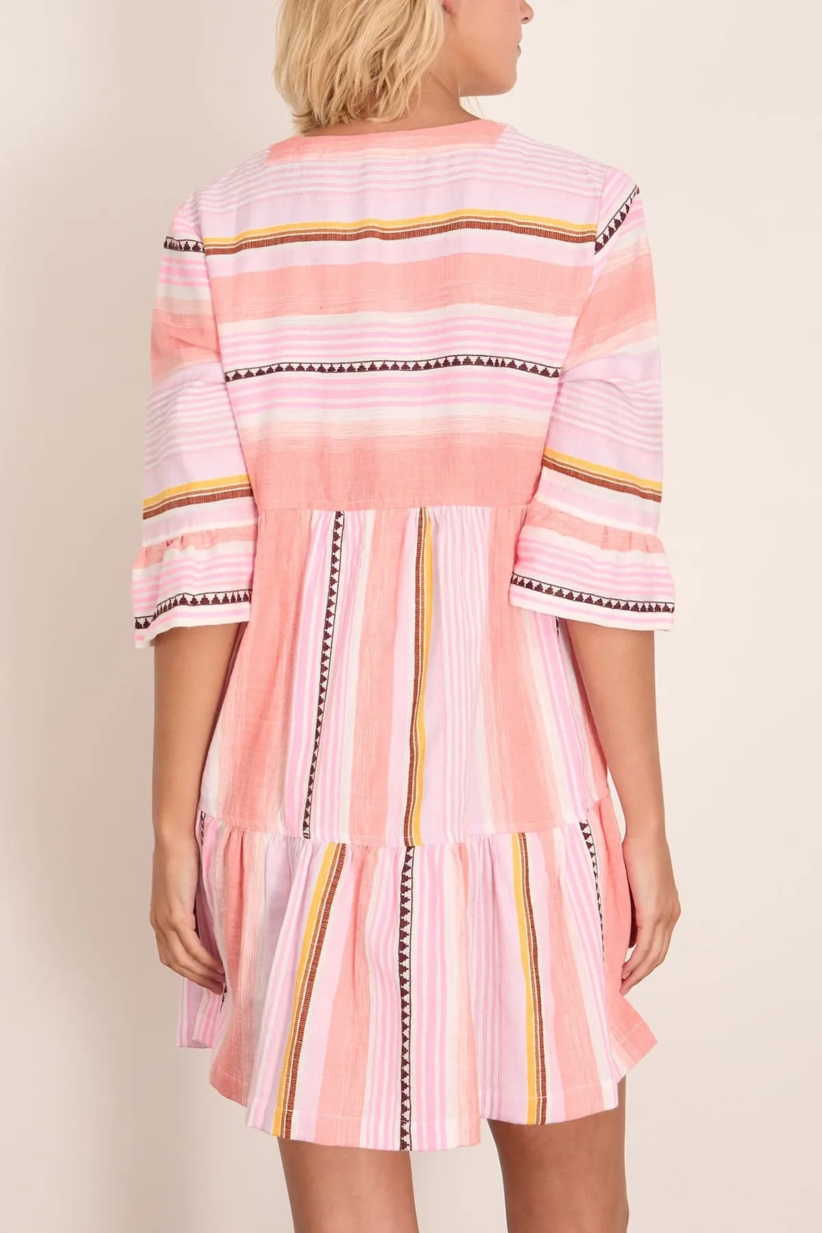 Hanna Flutter Dress in Kiremiti Pink sold by Hampden Clothing product image thumbnail 4