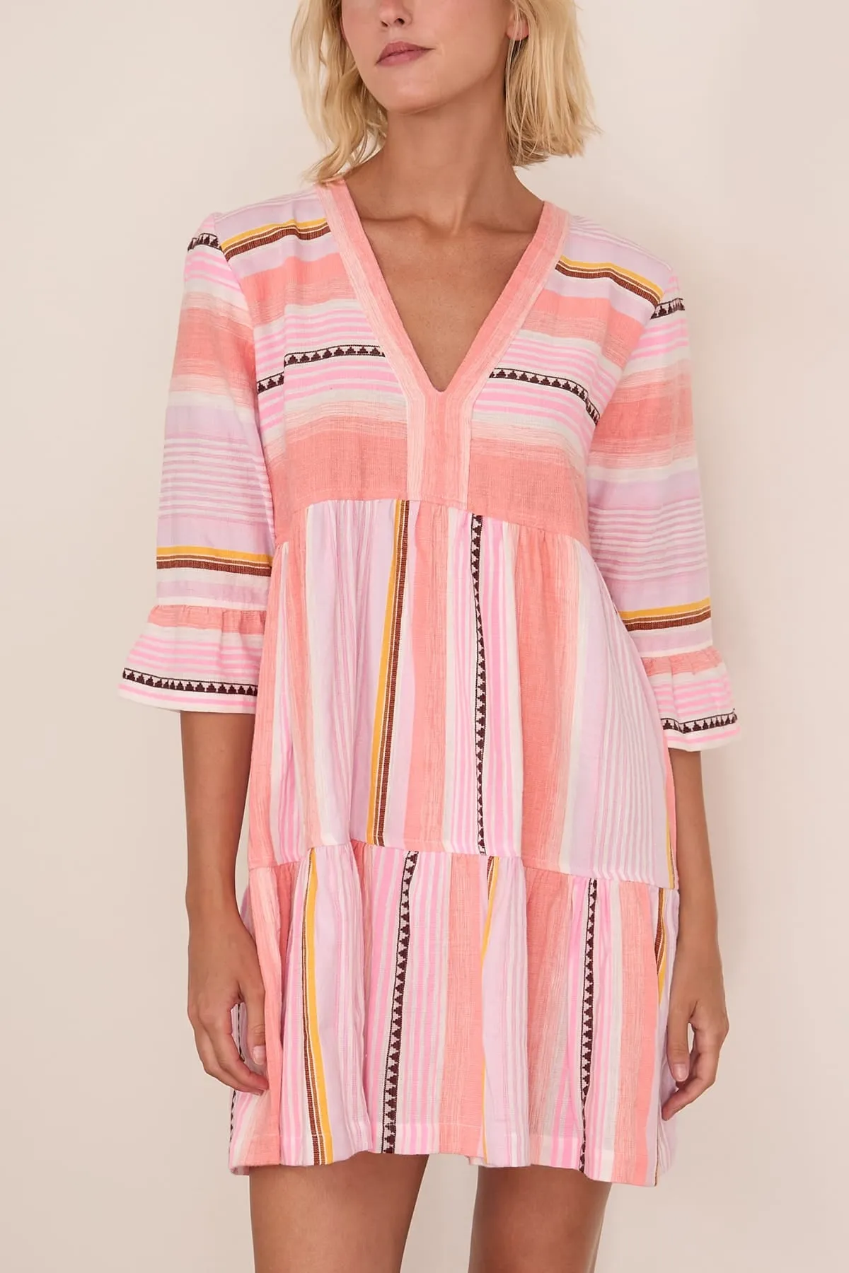 Hanna Flutter Dress in Kiremiti Pink sold by Hampden Clothing product image thumbnail 3